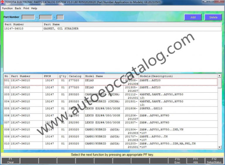 Lexus epc data