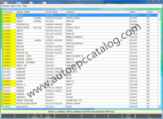 Lexus epc data