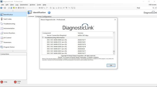 install detroit diesel diagnostic link