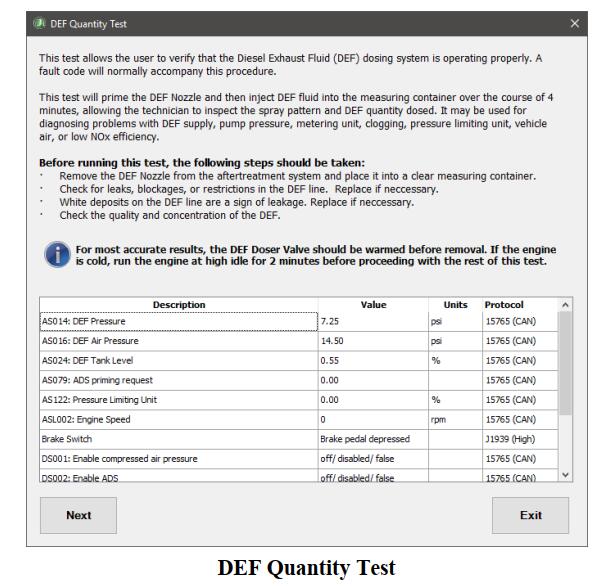 Detroit Diesel DD13/15/16 DEF Quantity Test by JPRO-1