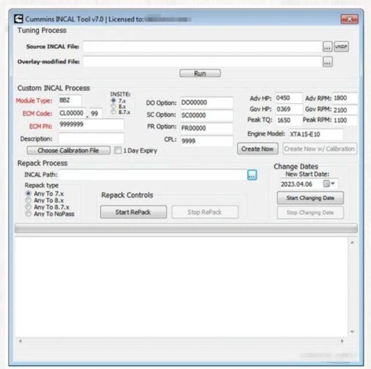 Cummings INCAL Tool V7 INCAL to CAL for Programming