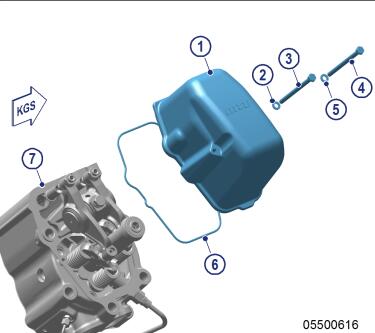 MTU 12V 4000 Cylinder Head Cover Removal and Installation Guide