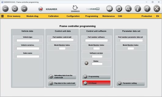 Kadias 2.0.4.4 Frame Controller Programming