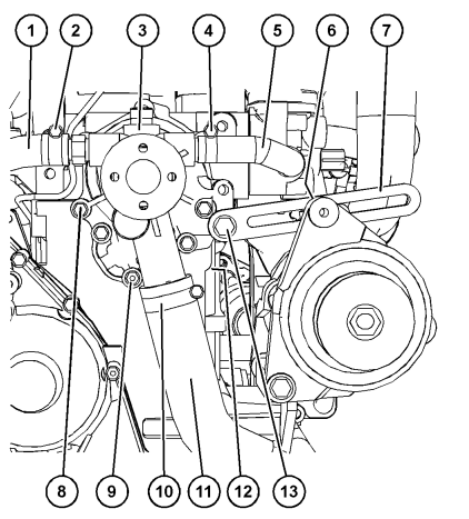 Perkins 400A 400D Water Pump Remove and Installation Guide (4)