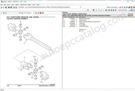 AGCO Hesston NA Parts Books & Workshop Service Manuals (3)