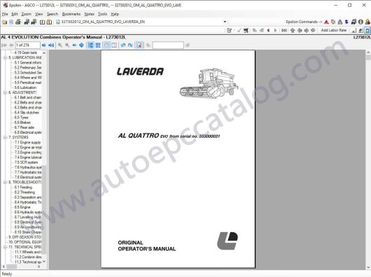 AGCO Laverda Europe UK Parts Books & Workshop Service Manuals (5)