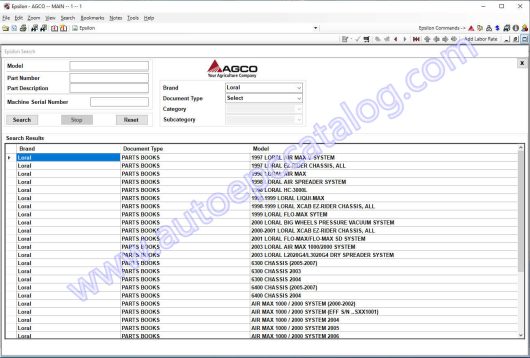 AGCO Loral NA Parts Books & Workshop Service Manuals (1)