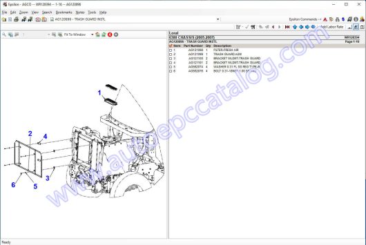 AGCO Loral NA Parts Books & Workshop Service Manuals (3)