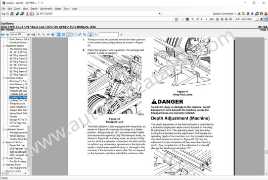 AGCO Sunflower Europe Parts Books & Workshop Service Manuals (7)