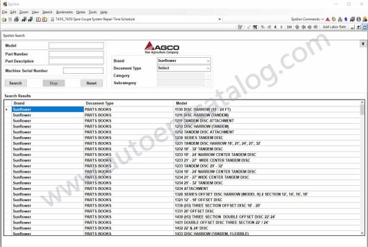 AGCO Sunflower NA Parts Books & Service Bulletins (1)