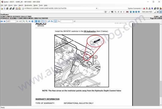 AGCO Sunflower NA Parts Books & Service Bulletins (5)