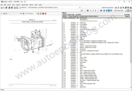 AGCO White NA Parts Books & Workshop Service Manuals (4)