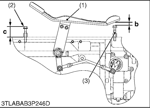 Kubota L3301 Excavator Cruise Control Linkage and Maximum Travel Speed (2)